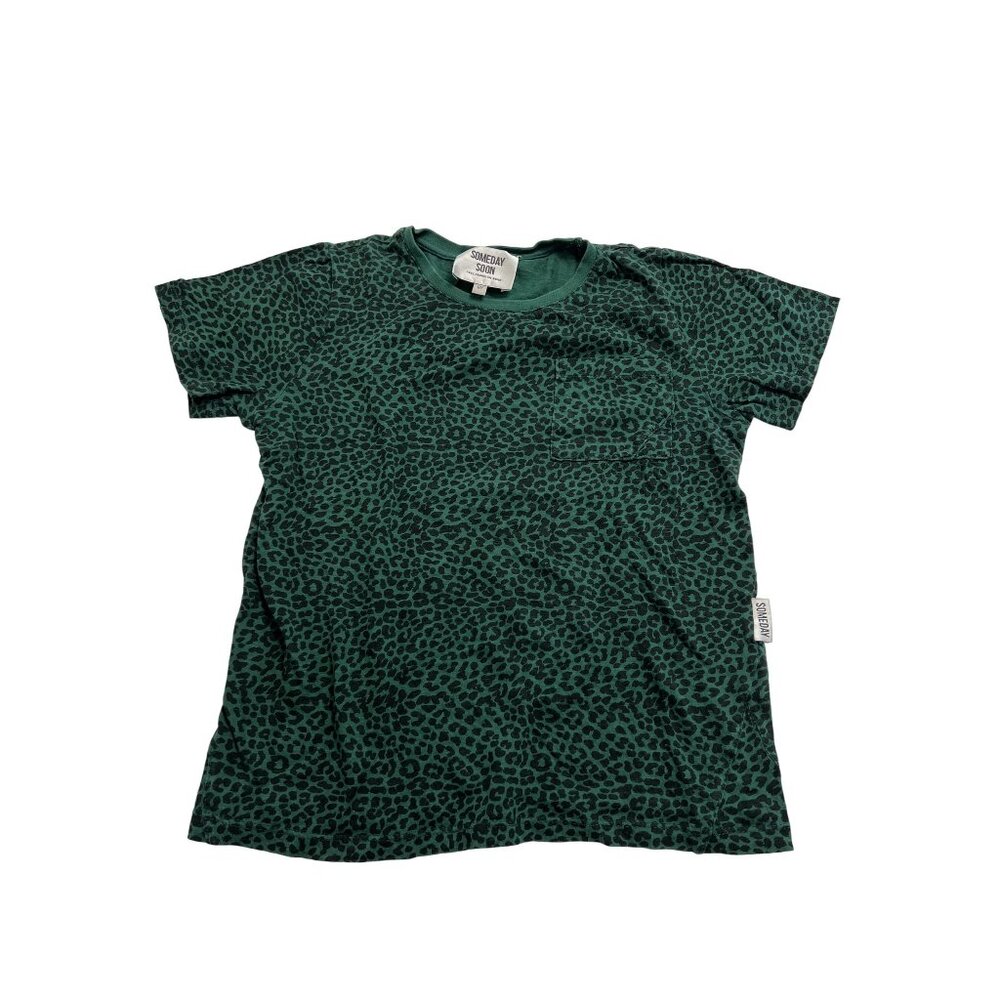 Someday Soon T-Shirt in Green Black Cheetah